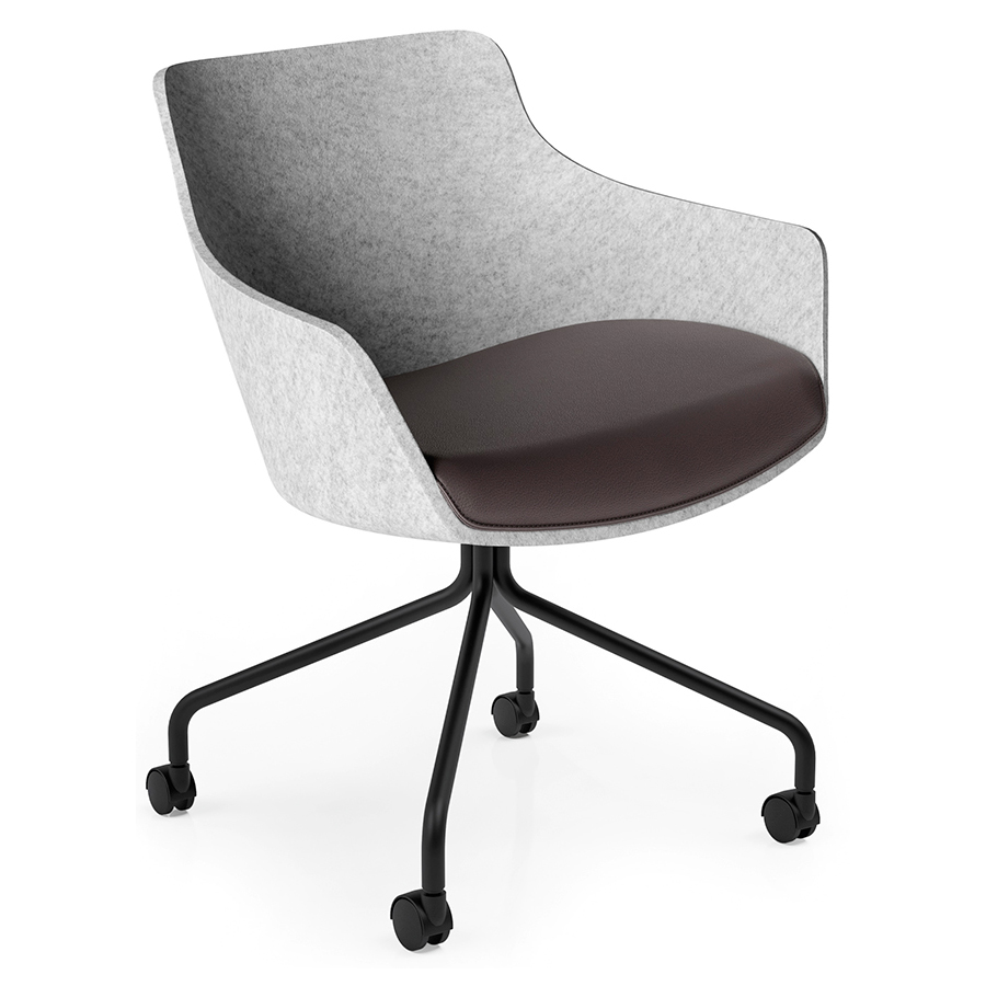 Klöber WOOOM (woo57) Sessel niedrig mit Rollen