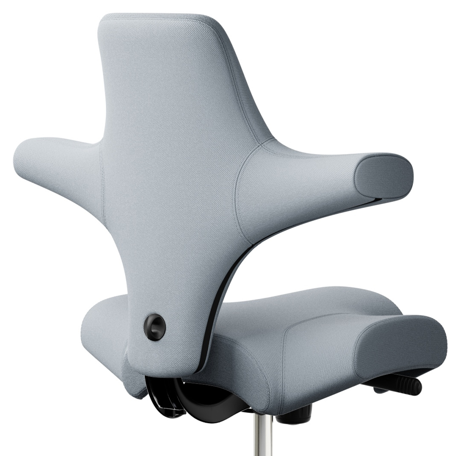 HAG Capisco 8106 Stoff Select grau - Gestell schwarz - Nahaufnahme