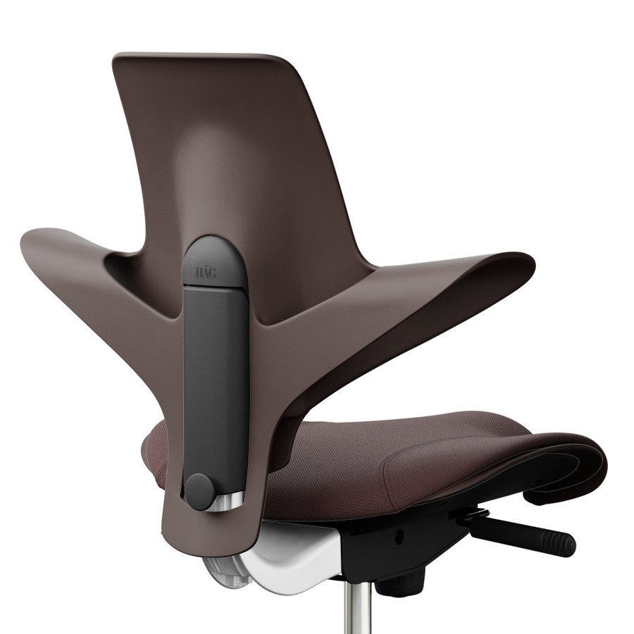 HAG CAPISCO PULS 8020 braun mit Stoff Select chestnut - Gestell weiß - Nahaufnahme
