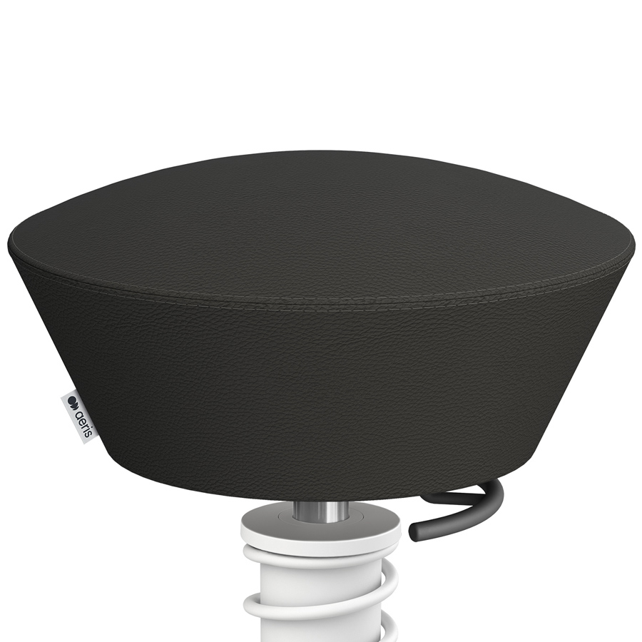 Aeris Swopper Echtleder schwarz - Gleiter - Gestell weiß - Nahaufnahme