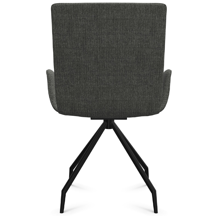 W. Schillig Stuhl mit Armlehnen u. Drehkreuz - Rückansicht