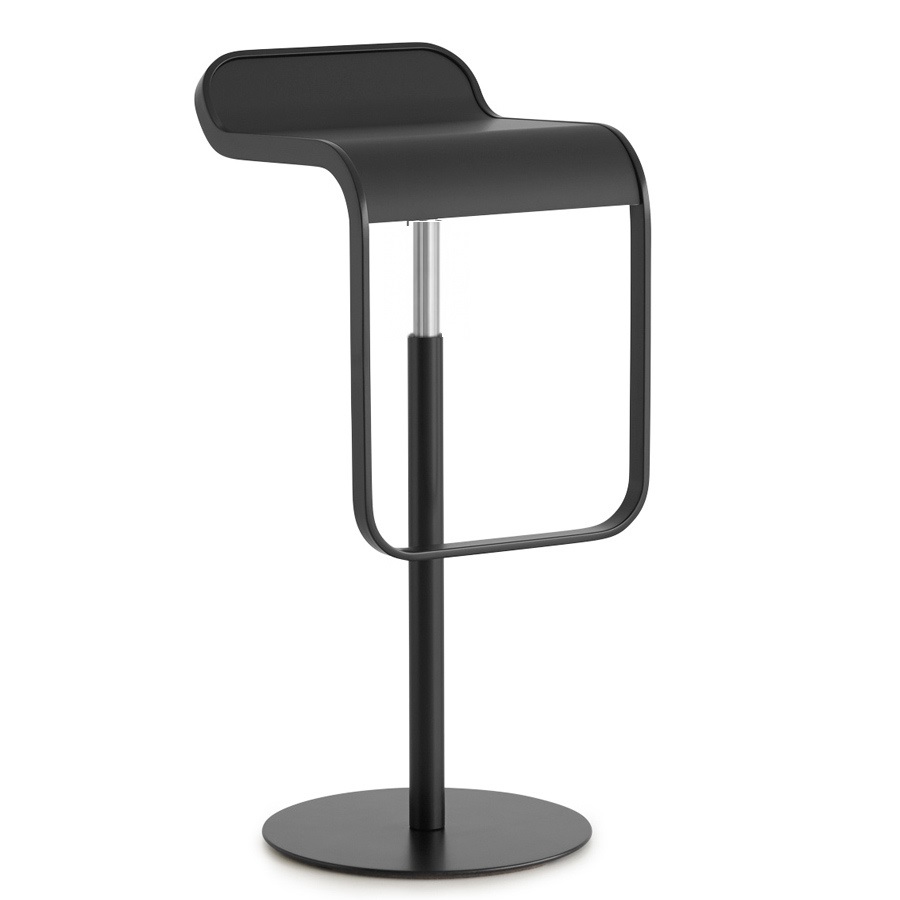 Lapalma LEM schwarz Fenix seitlich Lapalma LEM Sitzschale Fenix schwarz, Gestell schwarz, Gasfeder chrom