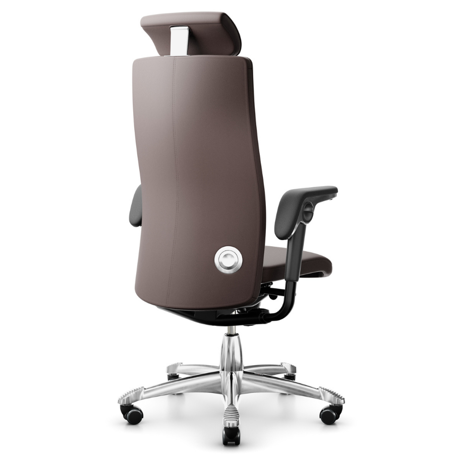 HAG Tribute 9031 Chefsessel Fußkreuz und Gestell komplett poliert - Rückansicht