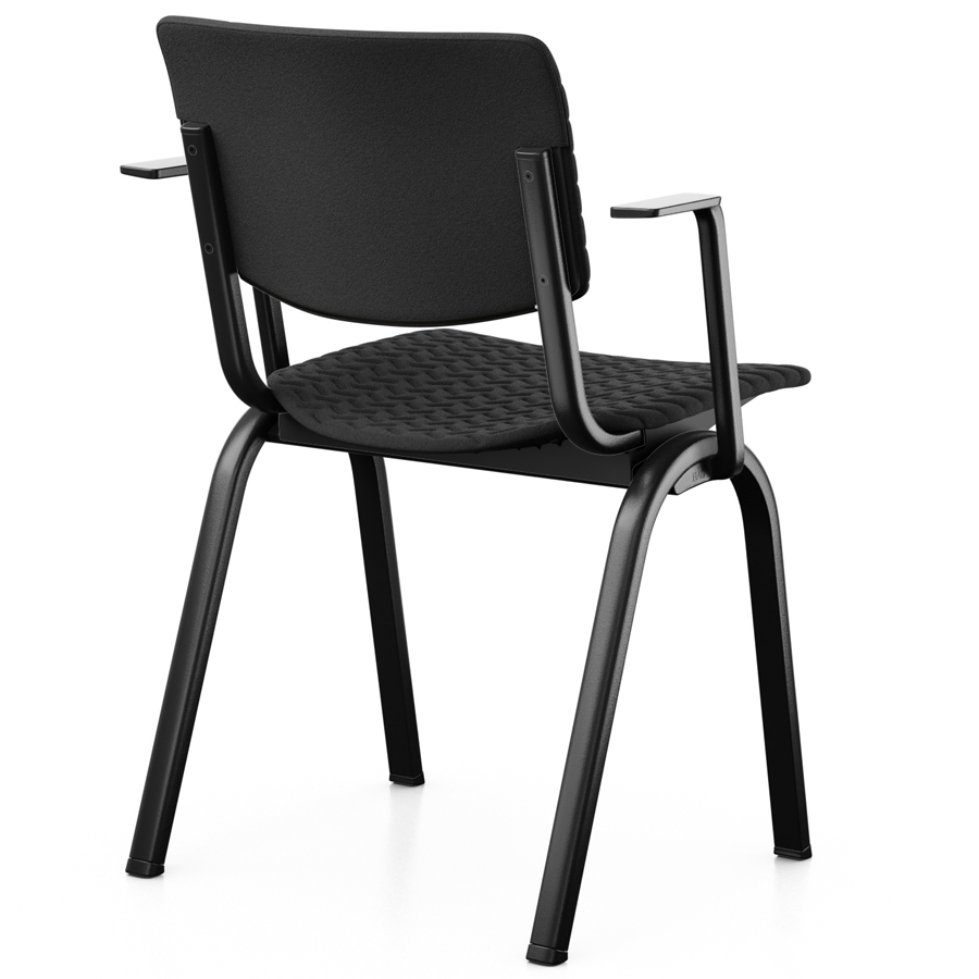 HAG Celi 9160 | Mit Armlehnen | Bezug CeliKnit Schwarz | Kunststoff Schwarz | Gestell Schwarz