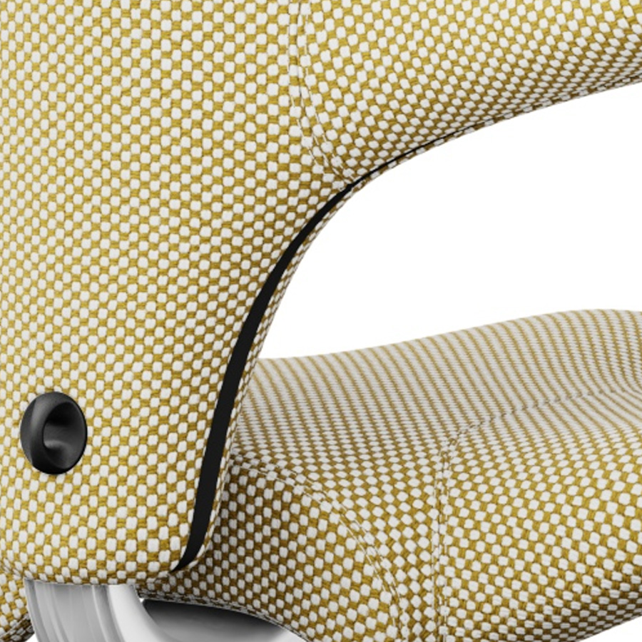 HAG Capisco 8106 mit Designstoff Sisu yellow and white Detail