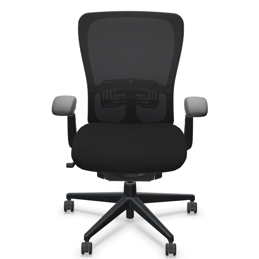 HAWORTH Zody II Bürostuhl | 4D-Armlehnen | Dual Posture | Schwarz | Frontansicht