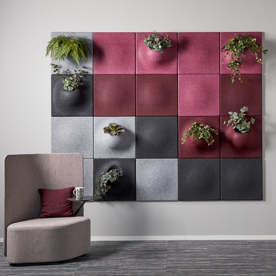 Akustikabsorber PlainPanel von Götessons - Beispieldarstellung der Kombination