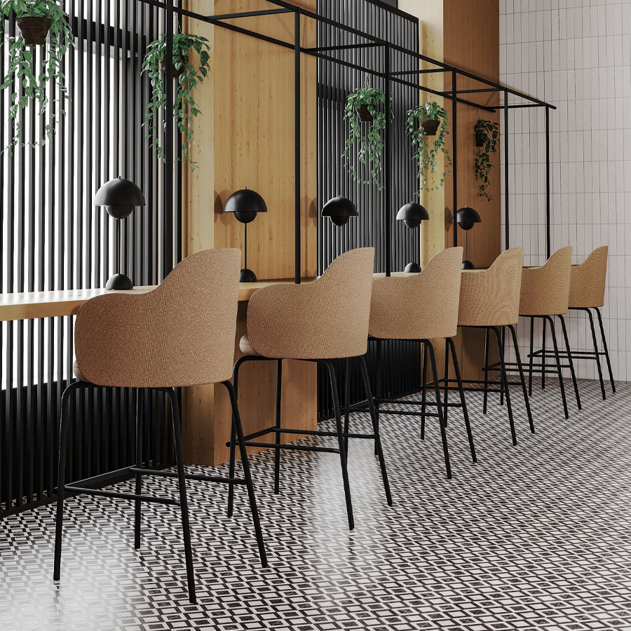 Bejot Flos FS KP Barhocker mit Armlehnen | Vierfußgestell | verschiedene Größen | Konfigurator