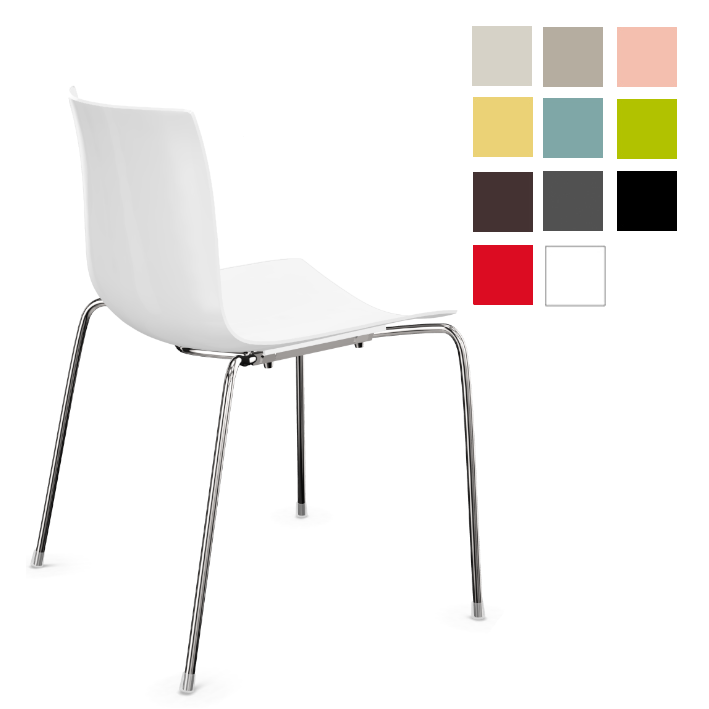 Arper CATIFA 46 0251 | einfarbig Vierfuß | Küchenstuhl | Kantinenstuhl | Konferenzstuhl