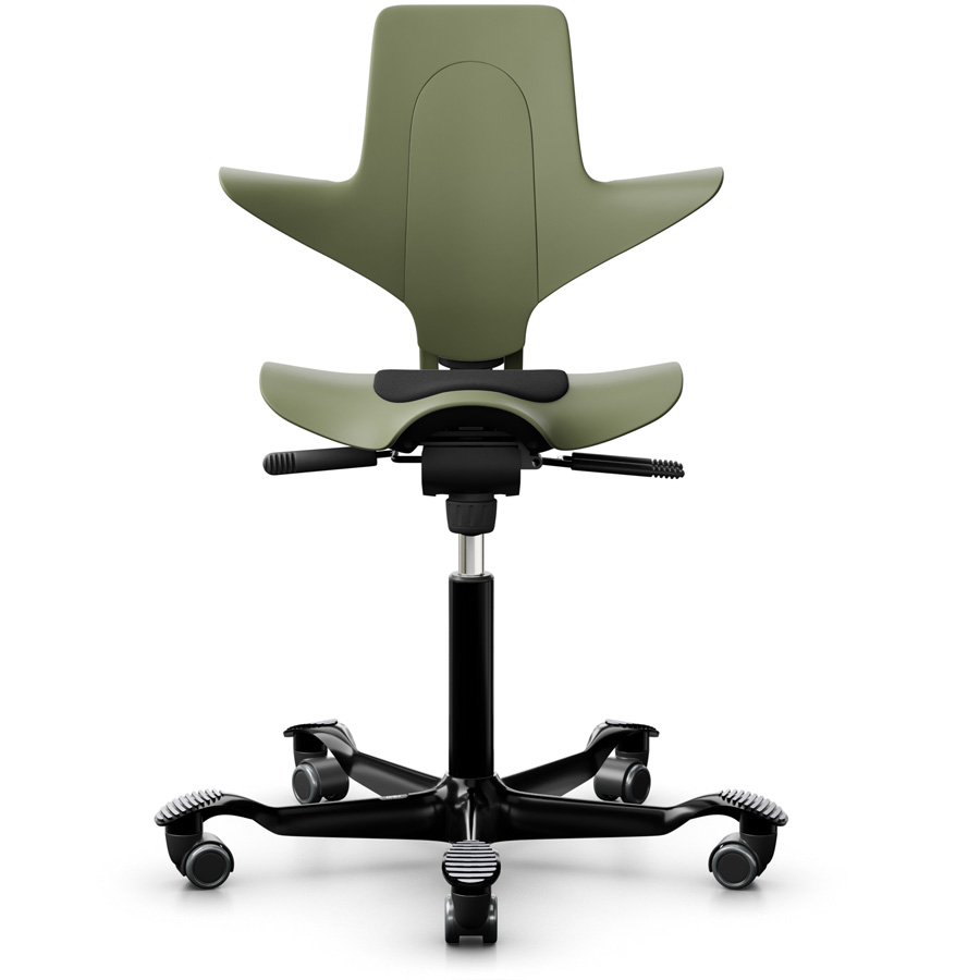 HAG Capisco Puls 8010  Moss mit Kissen Xtreme schwarz - Gestell schwarz