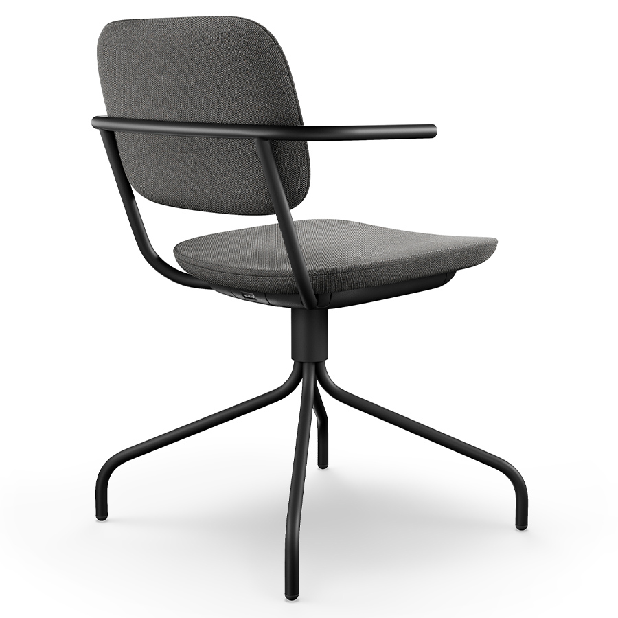 Profim Normo 500HS Konferenzstuhl Drehgestell schwarz, Stoff Remix 152, kurze Armlehnen