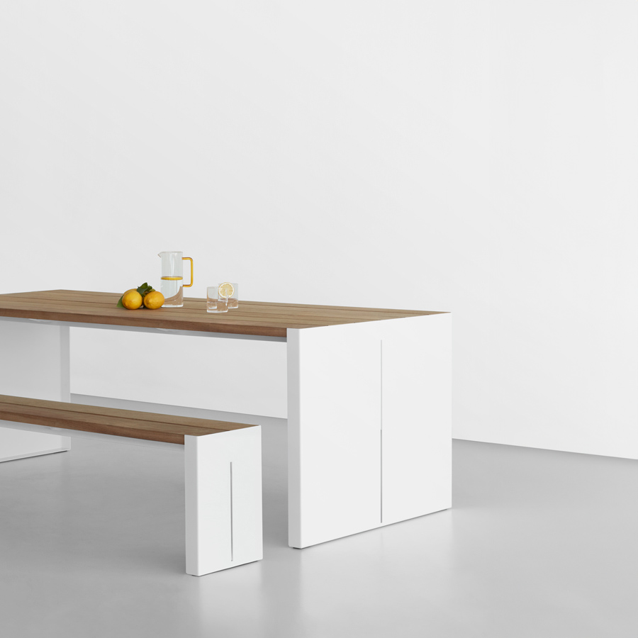 lapalma Panco 193 Outdoor Sitzbank Gestell weiß