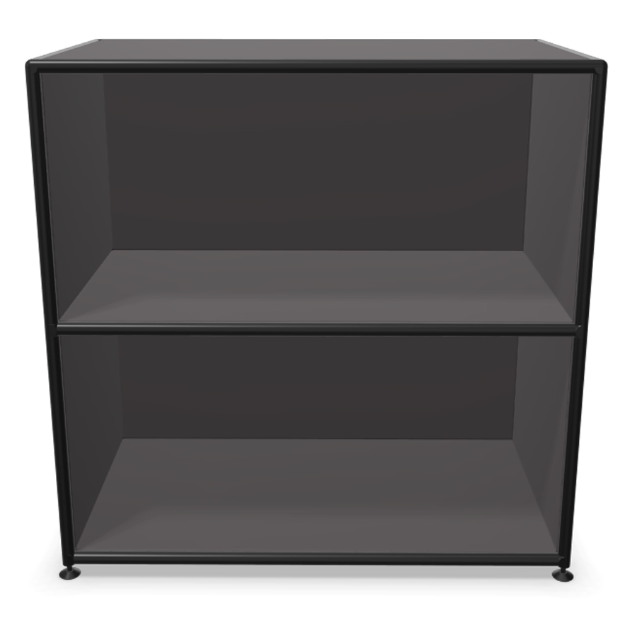 Bosse Regal Black Edition Höhe  2 OH in Melamin Basaltgrau 80 cm