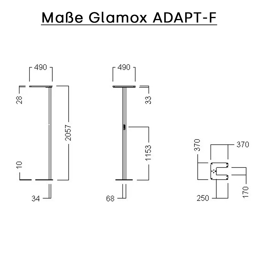 Maße Glamox ADAPT-F