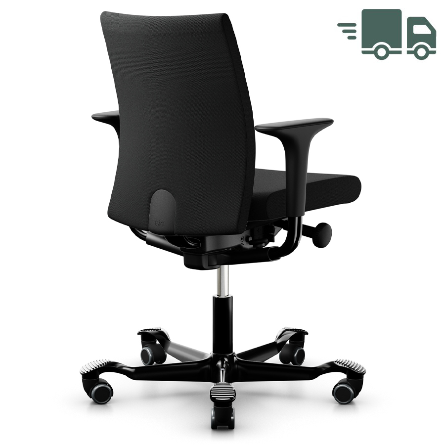 HAG Creed 6004 Bürostuhl schwarz | Mittelhohe Polsterrückenlehne | Bezugsstoff Select