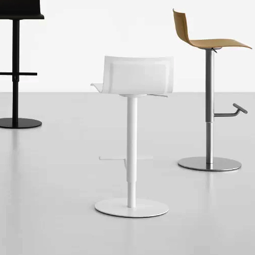 lapalma THIN Barhocker - Leder weiß