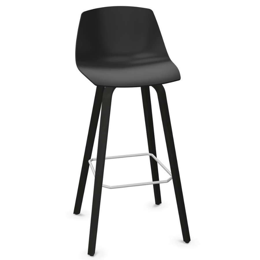 lapalma MIUNN S105 Barhocker schwarz 75 cm - Frontansicht