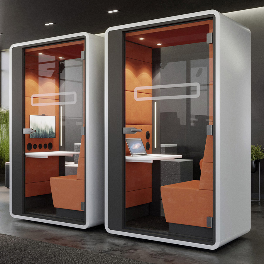 Hushoffice Telefonbox Hushhybrid in Wool Terra-Cotta