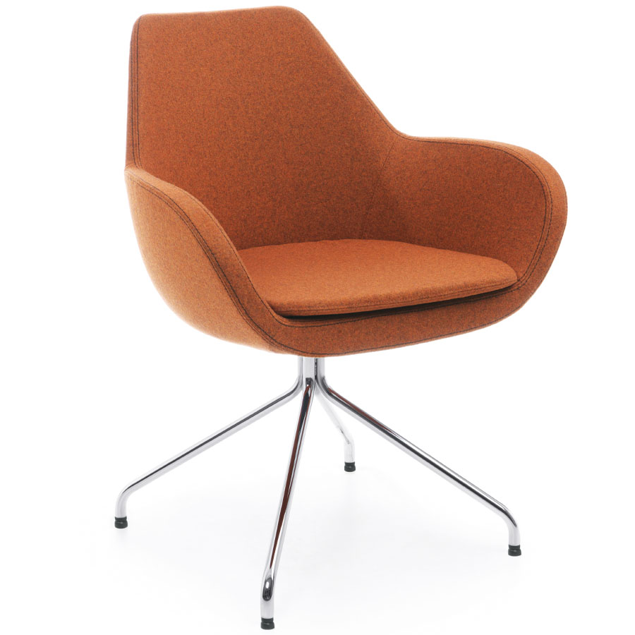 Profim Fan mit Spinnenfuß in Chrom und Sitzkissen