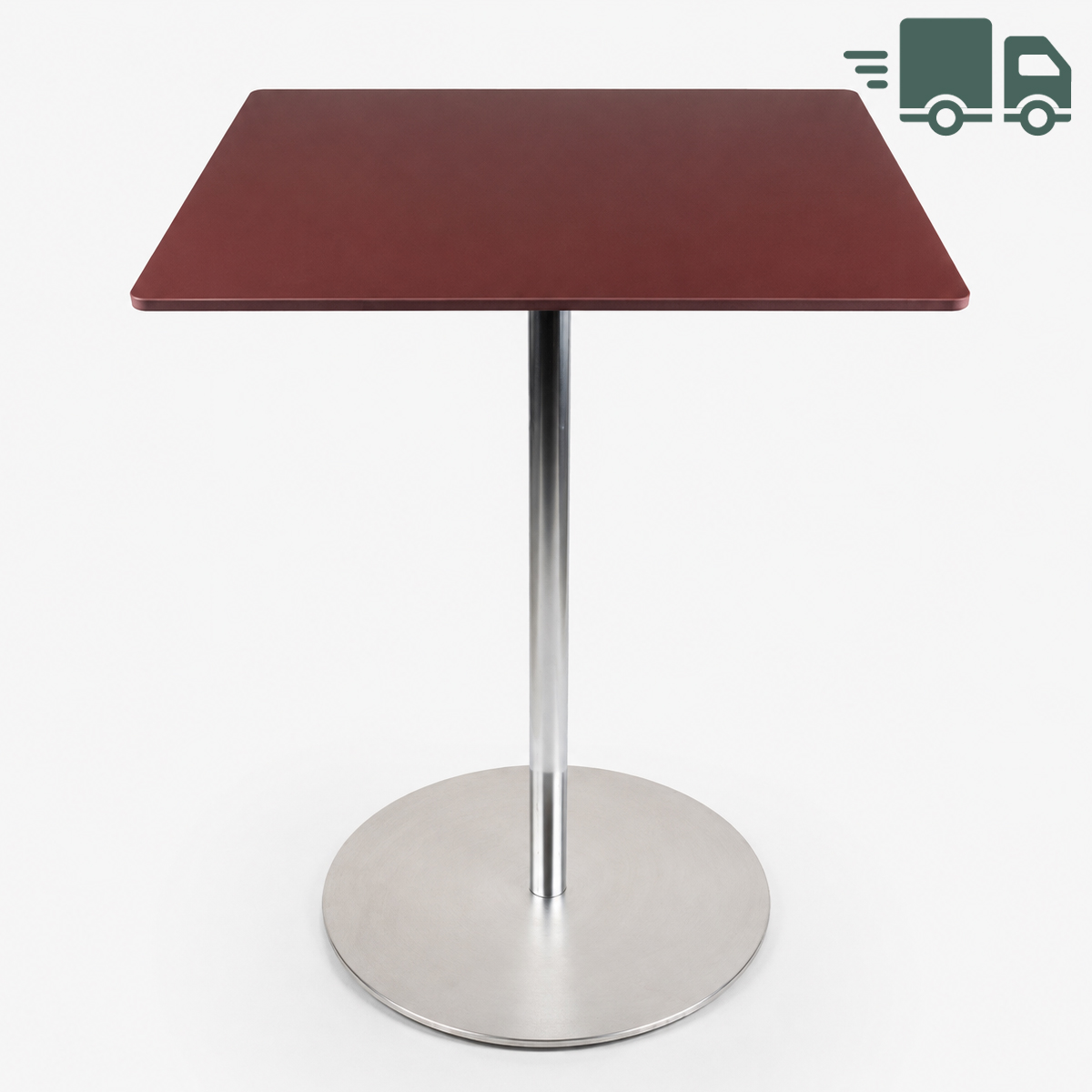 Lapalma Brio H110 Platte HPL Fenix rosso Jaipur Gestell verchromt