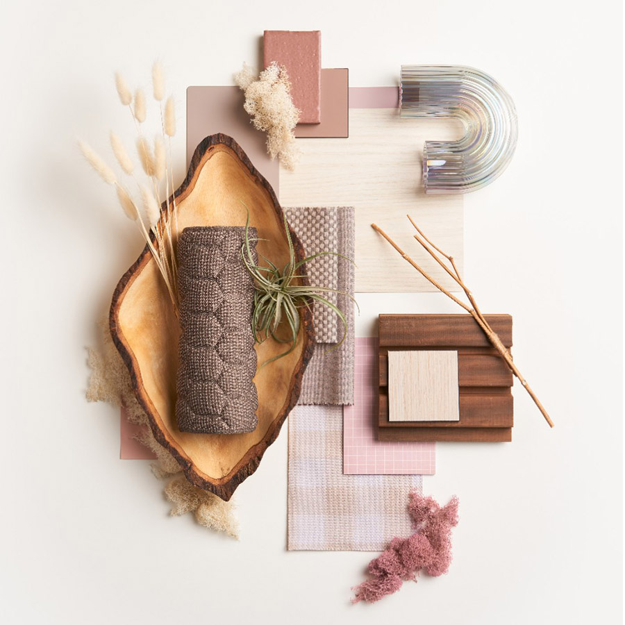 Digital Knit Dune Rose Moodboard