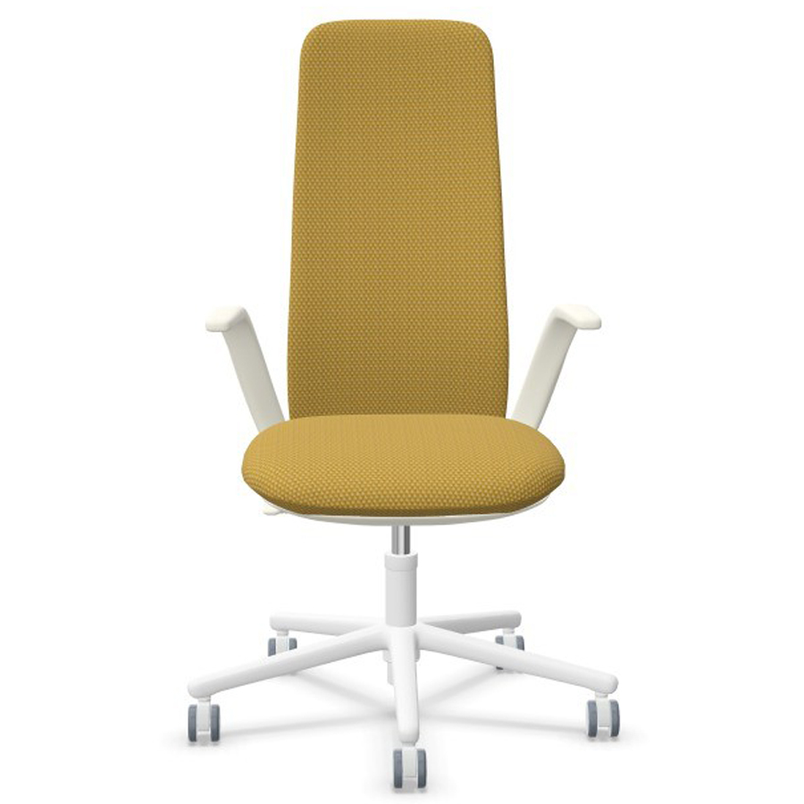 HAWORTH Nia Bürostuhl hoch - Stoff Diagonale gelb - Front