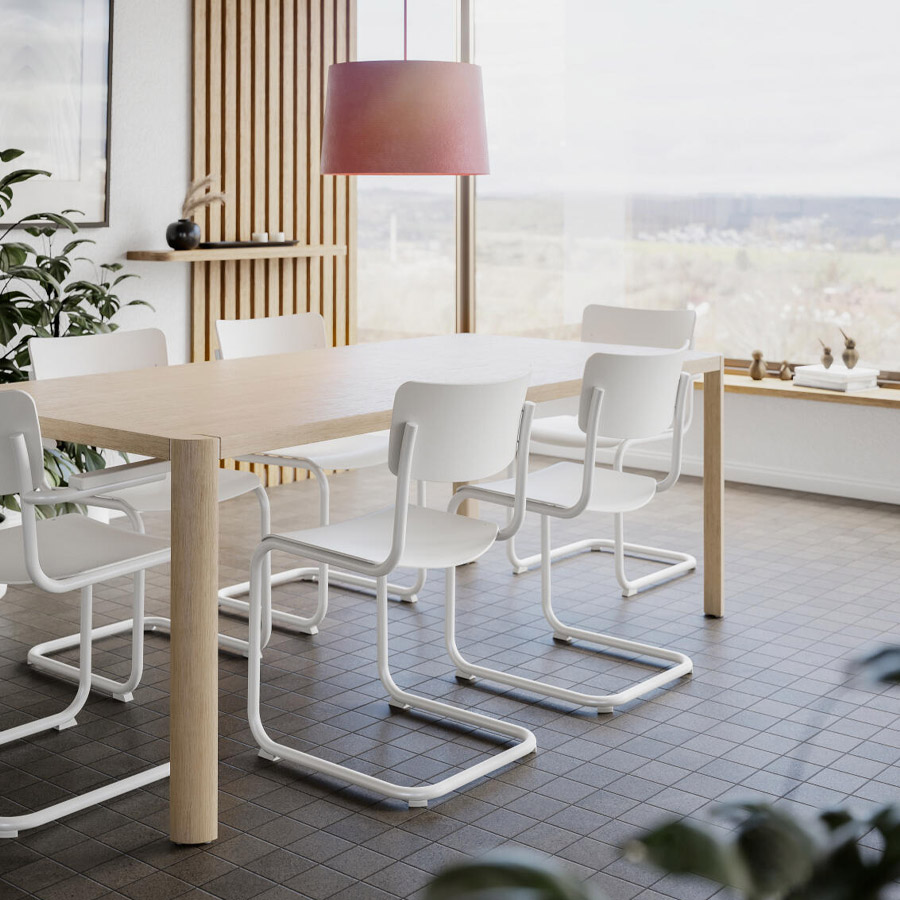 THONET S 1140 Allrounder-Tisch Esszimmer - Beispielbild - Eiche aufgehellt