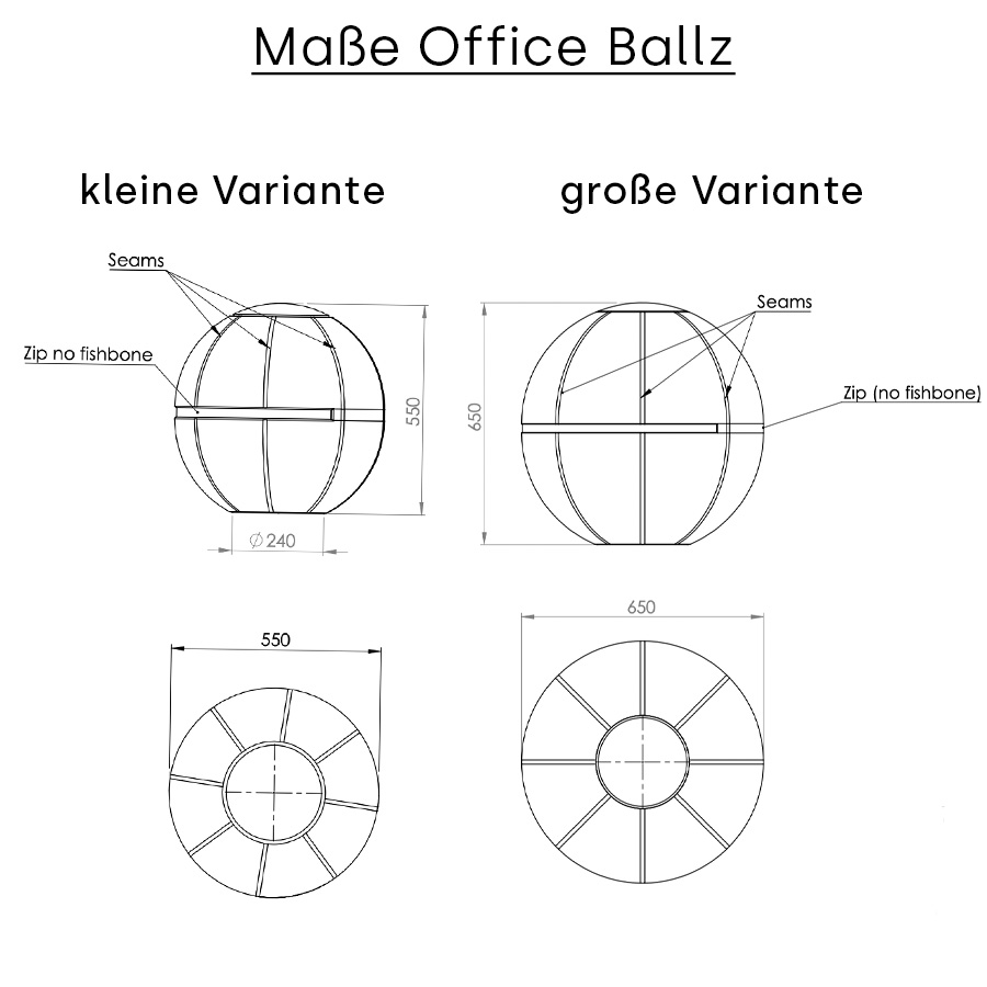 Maße Götessons Office Ballz