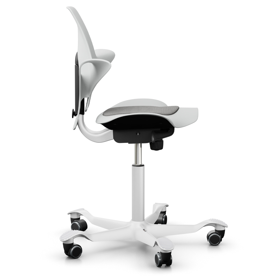 HAG CAPISCO PULS 8010 weiß mit Stoff Cura 60110 - Gestell weiß - Seite