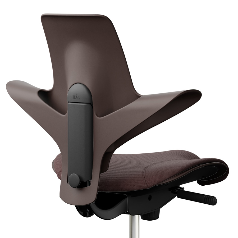 HAG CAPISCO PULS 8020 braun mit Stoff Select chestnut - Gestell schwarz - Nahaufnahme