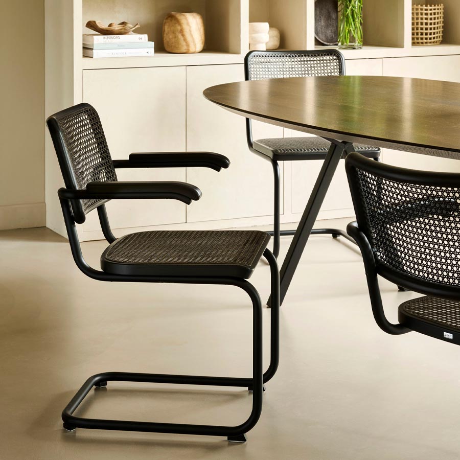THONET Dark Melange Serie | Stahlrohr-Freischwinger | Beispielbild