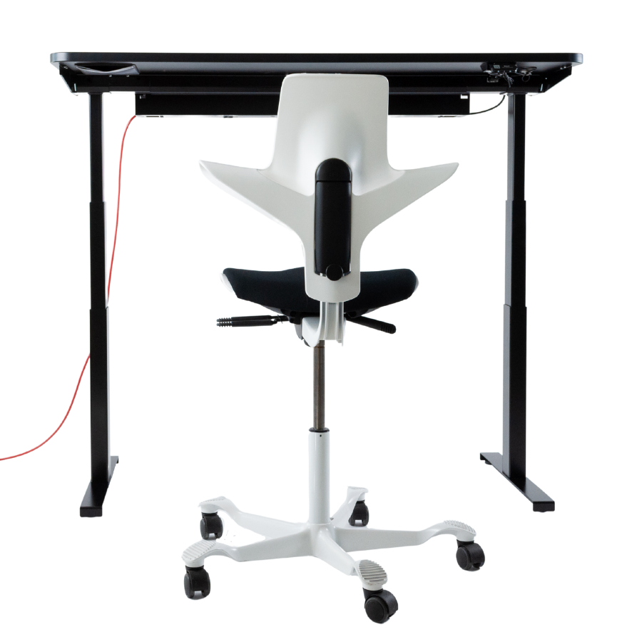 Schreibtisch NewWORK schwarz & HAG CAPISCO PULS 8020 weiß "white edition"