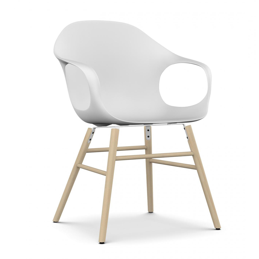 Kristalia Elephant: weiß - buche