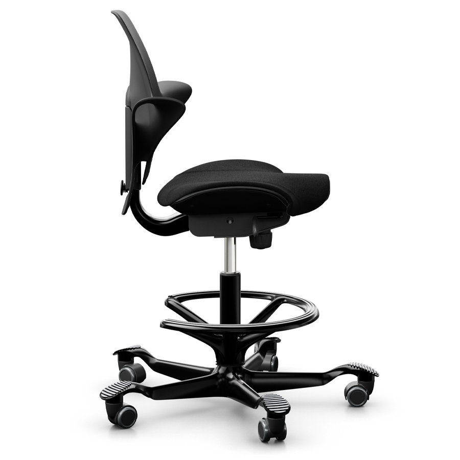 HAG Capisco 8020 Stehhilfe mit hoher Gasfeder 265 mm und Fußring - Seite