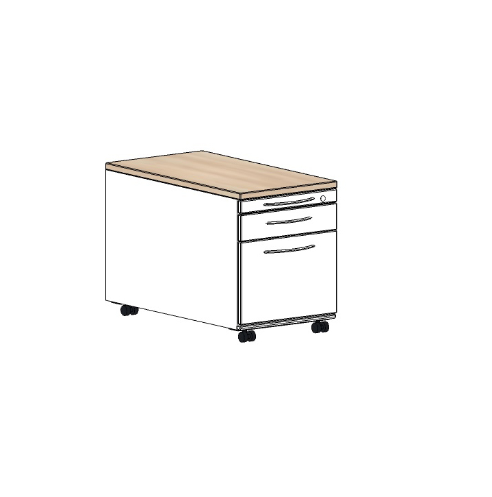 König + Neurath ECO.S Container 8 HE  auf Rollen mit 1 Schublade & 1 Hängeauszug