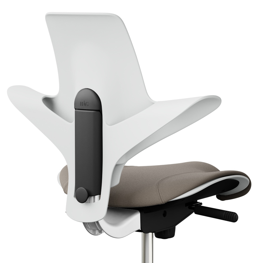 HAG CAPISCO PULS 8020 White Edition mit Stoff Select lehm - Rückansicht