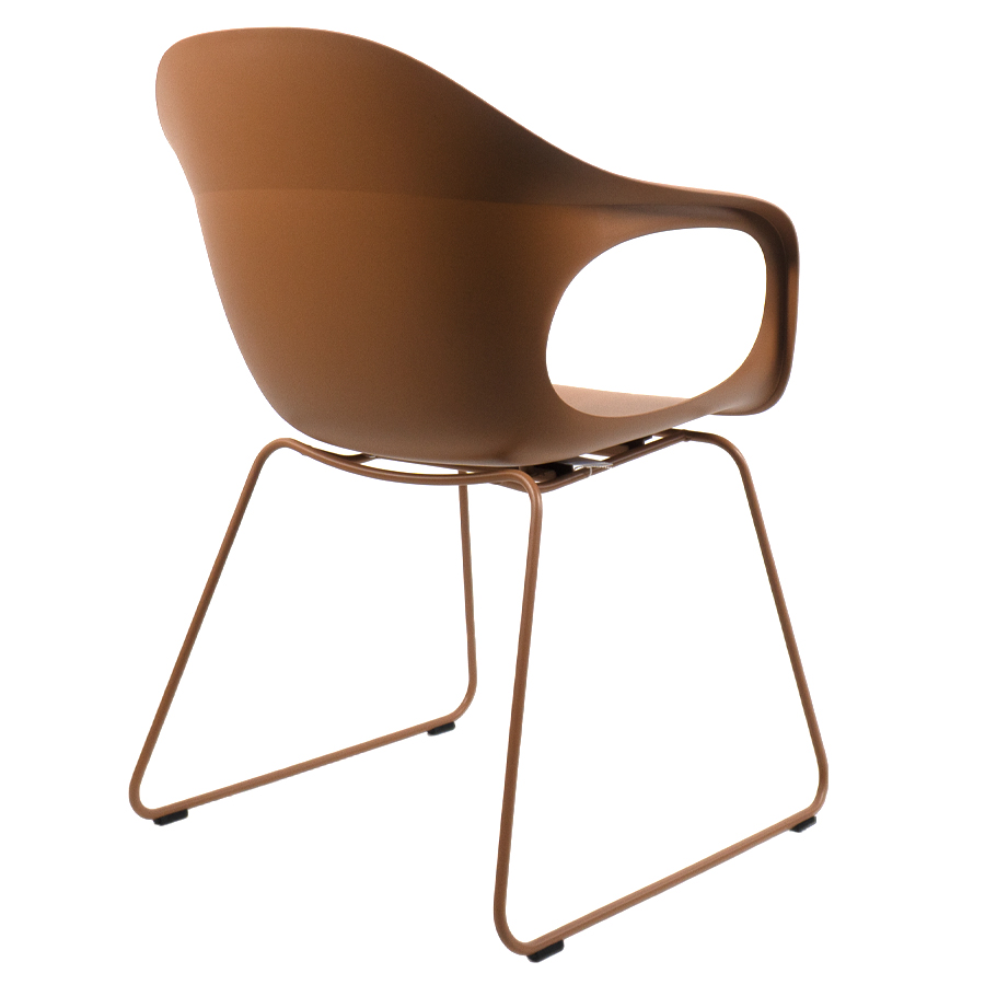 Kristalia ELEPHANTINO Stuhl mit Kufengestell Farbe terracotta