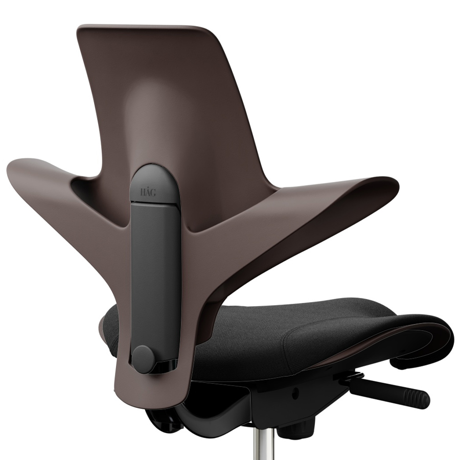 HAG CAPISCO PULS 8020 braun mit Stoff Cura schwarz - Gestell schwarz - Nahaufnahme