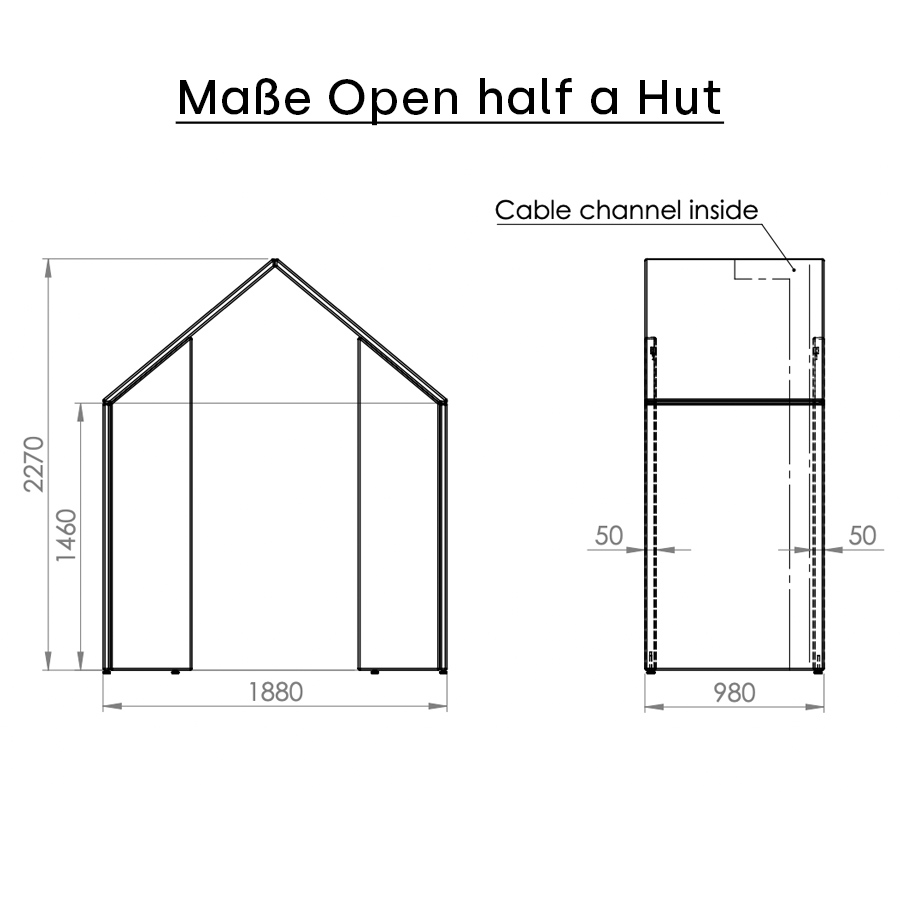 Götessons Open half a Hut