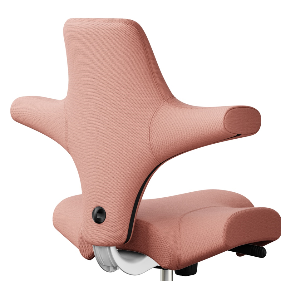 HAG CAPISCO 8106 - Stoff Select 64213 lachsrosa- Gestell weiß - Rückansicht Detail