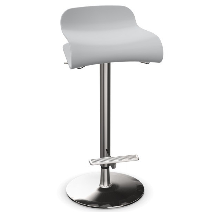 Kristalia BCN Barhocker höhenverstellbar Gestell verchromt