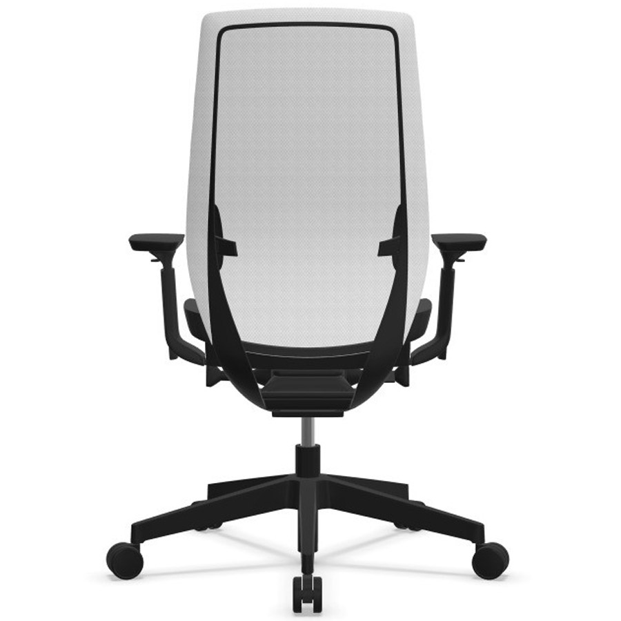 Profim AccisPro mit Netzrücken weiß und Sitzbezug EVO schwarz EV11 - mit Lumbalstütze