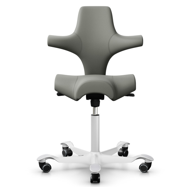 HAG Capisco 8106 Leder Schlamm Gestell Weiß