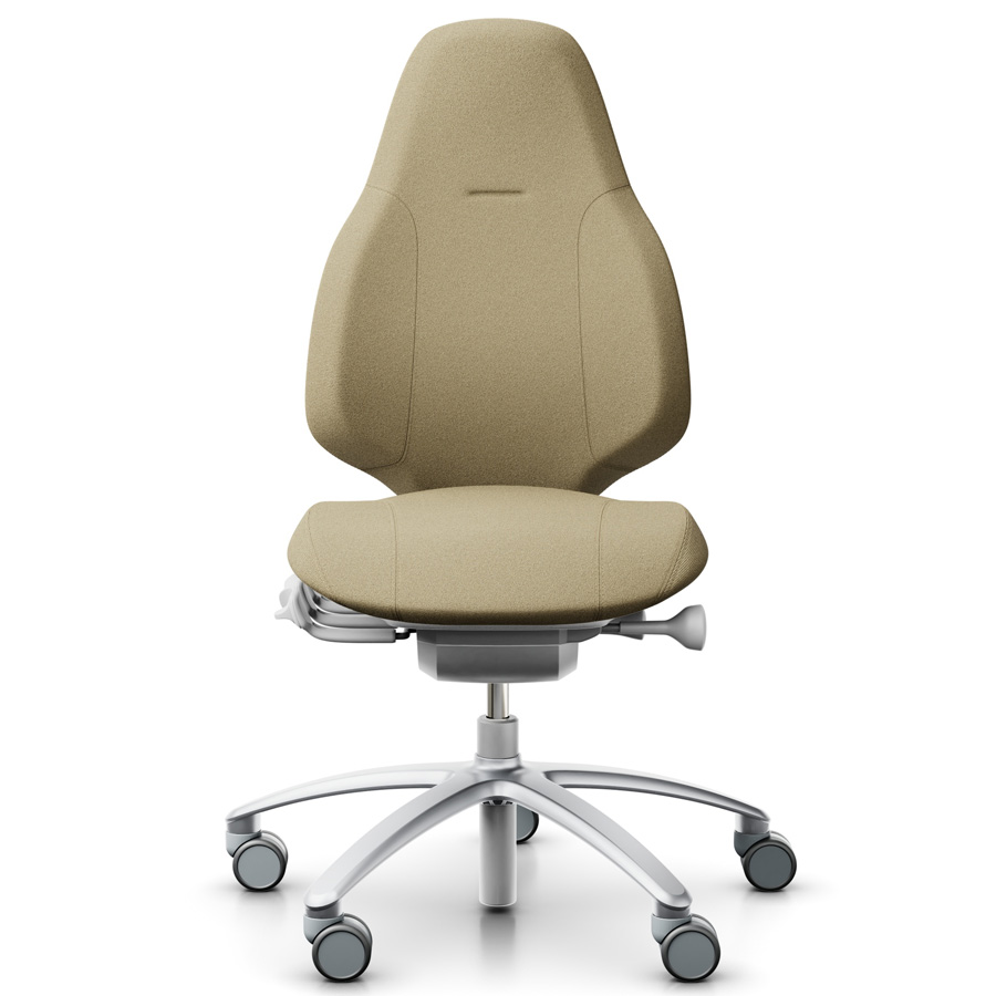 RH Mereo 220 silver-grey mit hoher Rückenlehne - Stoff capture beige - Frontansicht