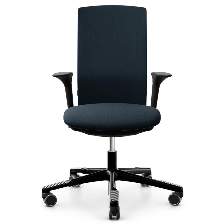 HAG Futu 1200S mit Armlehnen - Dusk - Fußkreuz Alu schwarz - Front