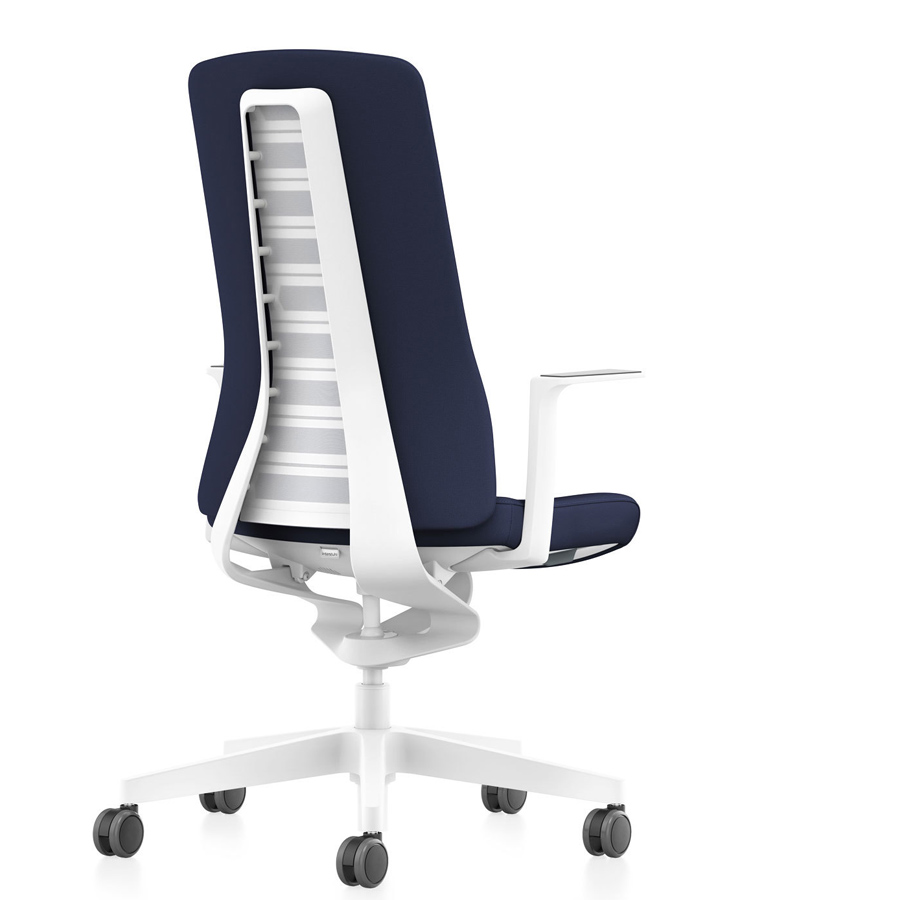 Interstuhl PUREis3 PU113 weiß blau von hinten