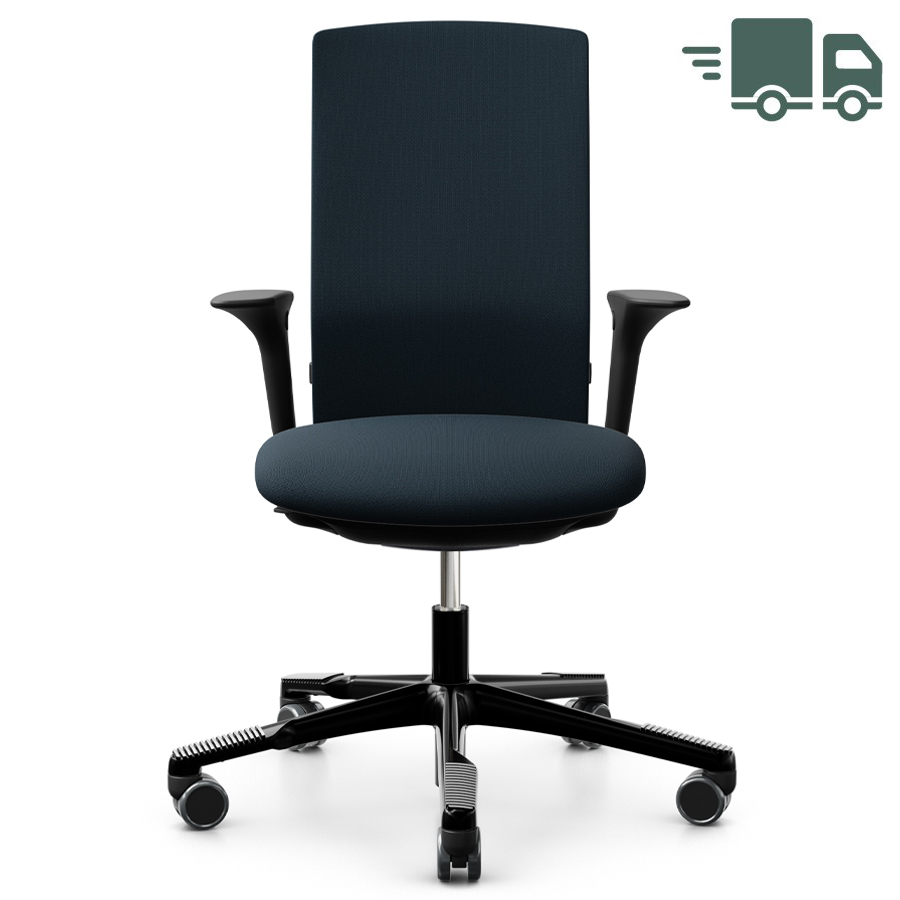 HAG Futu 1200S mit Armlehnen - Dusk - Fußkreuz Alu schwarz - Front