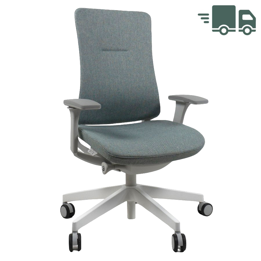 Profim Violle 130 SFL mit Polsterrücken - Gestell hellgrau/weiß - Bezug MLF25