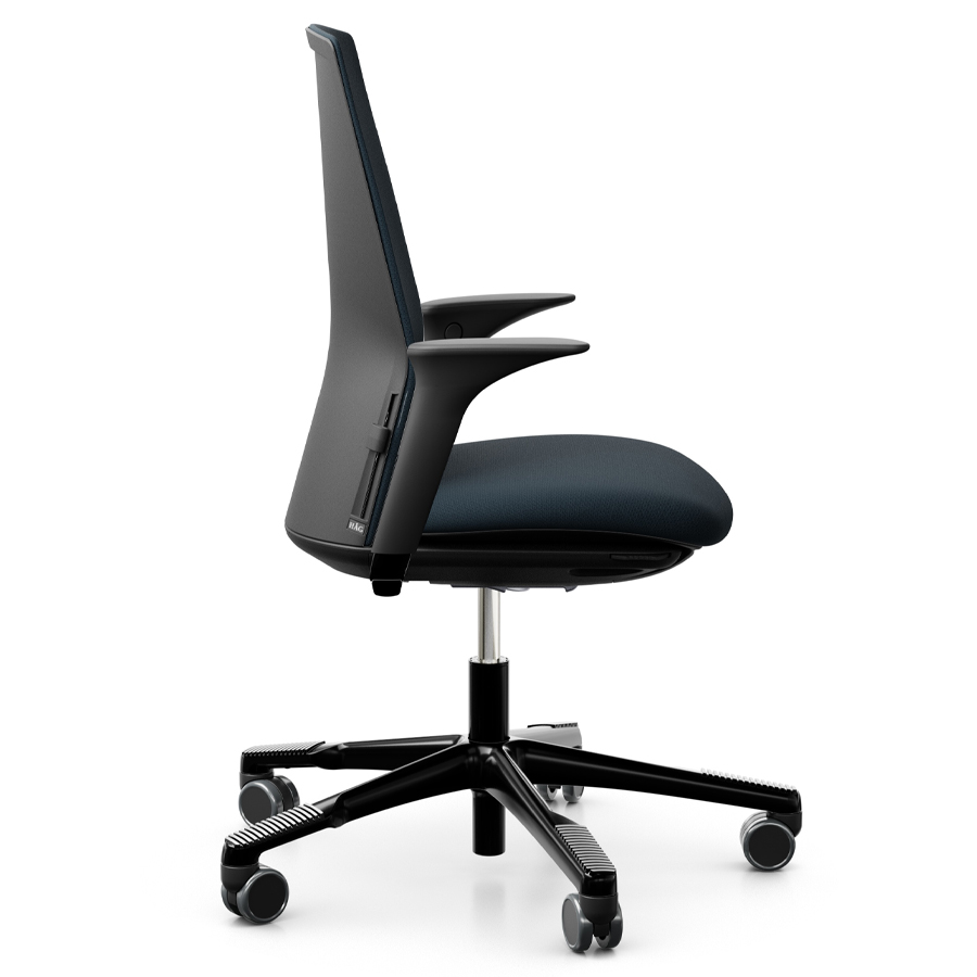 HAG Futu 1200S mit Armlehnen - Dusk - Fußkreuz Alu schwarz - Seite