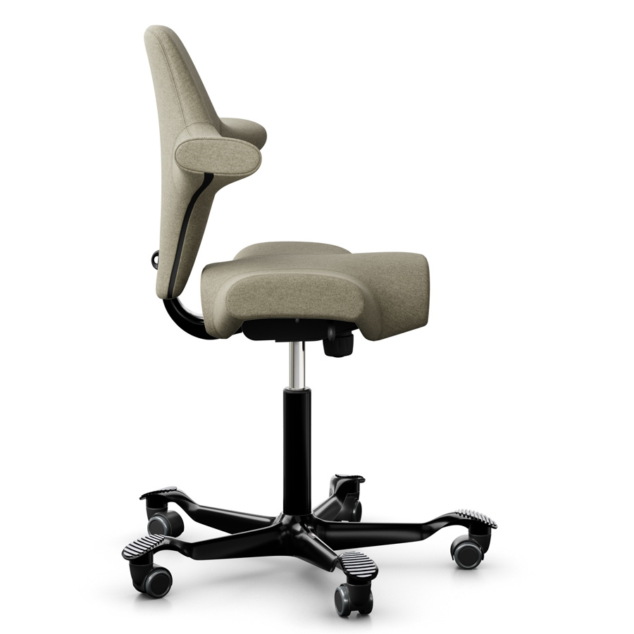 HAG Capisco 8106 Stoff Focus Melange beige FCM61240 Seitenansicht